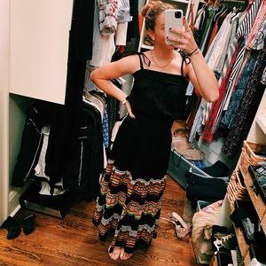 Tory Burch tie-detailed smocked striped dress